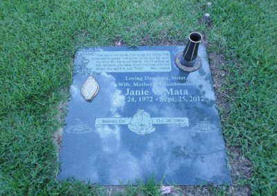 Double Deep Grave Markers / Granite Grave Markers - Mata