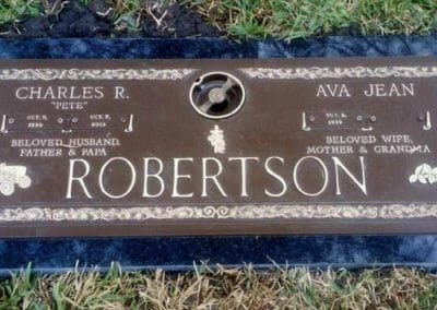 Bronze Grave Markers - Robertson, Charles