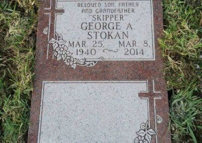 Double Deep Grave Markers / Granite Grave Markers - Stokan