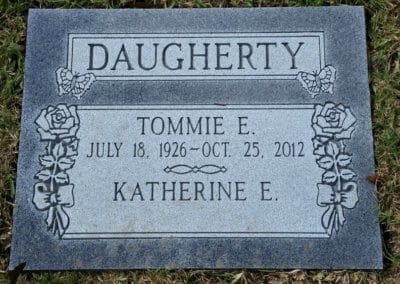 Double Deep Grave Markers / Granite Grave Markers - Daugherty