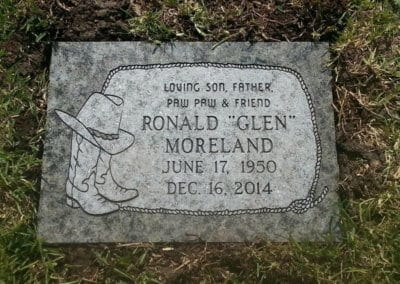 Flat Headstones or Single Grave Markers - Moreland, Ronald
