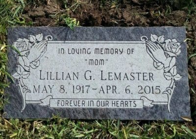 Flat Headstones or Single Grave Markers - Lemaster, Lillian