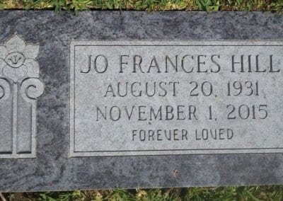 Flat Headstones or Single Grave Markers - Hill, Jo Francis