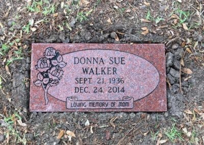 Flat Headstones or Single Grave Markers - Walker, Donna Sue