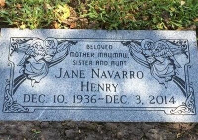 Flat Headstones or Single Grave Markers - Henry, Jane