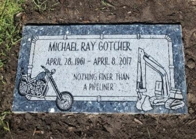Flat Headstones or Single Grave Markers - Gotcher