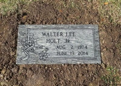 Flat Headstones or Single Grave Markers - Holt, Walter
