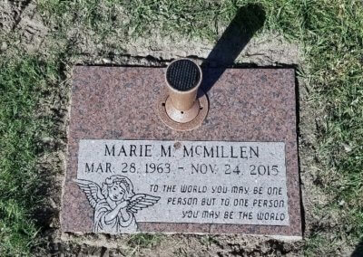 Flat Headstones or Single Grave Markers - McMillen, Marie