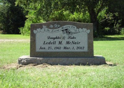 Single Upright Headstones and Single Upright Monuments - McNair