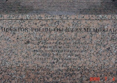Commercial Stone Work and Statuary - HPD Memorial