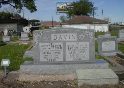 Jewish Headstones and Jewish Monuments - Davis