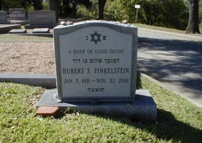 Jewish Headstones and Jewish Monuments - Finkelstein