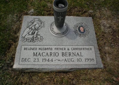 Flat Headstones or Single Grave Markers - Bernal, Macario
