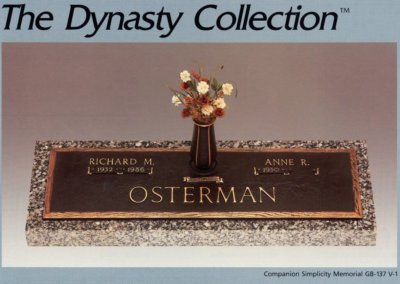 Bronze Grave Markers - Osterman
