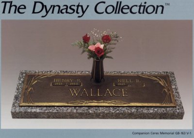 Bronze Grave Markers - Wallace