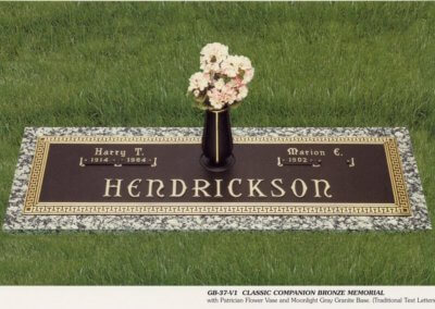 Bronze Grave Markers - Hendrickson