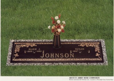 Bronze Grave Markers - Johnson