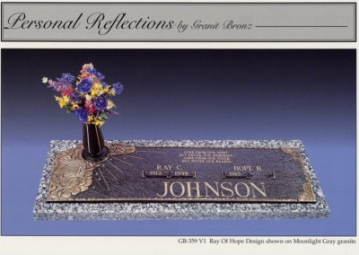 Bronze Grave Markers - Johnson
