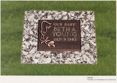 Bronze Grave Markers - Young, Beth