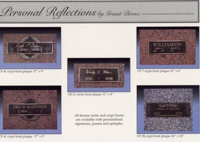 Bronze Grave Markers - Other Reflections
