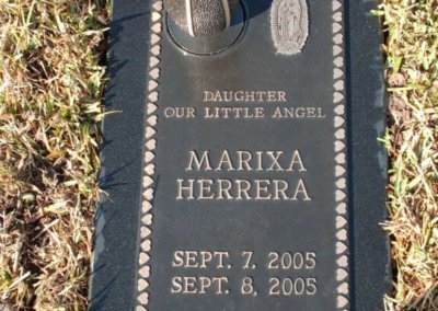Bronze Grave Markers - Herrera, Marixa