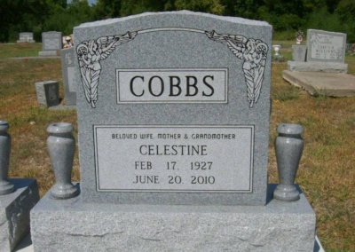 Single Upright Headstones and Single Upright Monuments - Cobbs