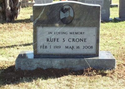 Single Upright Headstones and Single Upright Monuments - Crone