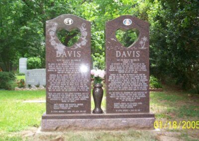 Upright Monuments & Headstones - Davis