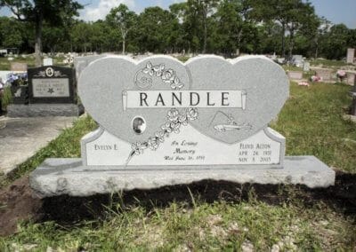 Heart Shaped Headstones and Cross Monuments - Randle