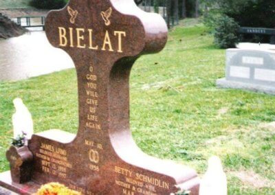 Heart Shaped Headstones and Cross Monuments - Bielat