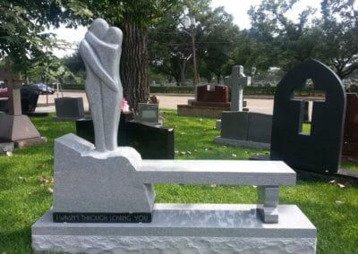 Cemetery Benches - Embrace Statuary
