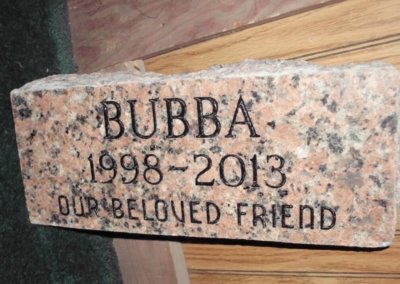 Pet Memorial Stones, Pet Memorials and Pet Headstones - Bubba
