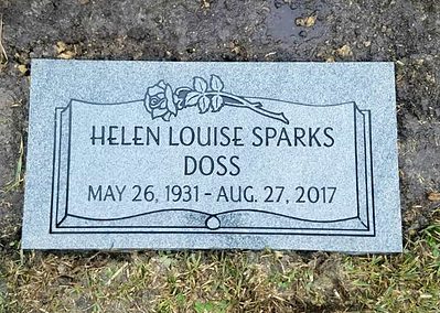 Flat Headstones or Single Grave Markers - Sparks