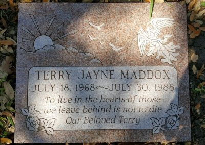 Flat Headstones or Single Grave Markers - Maddox